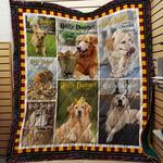 golden retriever hairy dogger quilt blanket great customized blanket gifts for birthday christmas