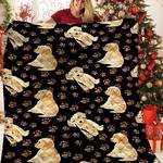 golden retriever paw quilt zgp d2390573