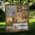 golden retriever quilt blanket d2351903
