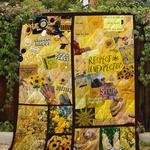 good vibes yellow quilt blanket a169 d2322083
