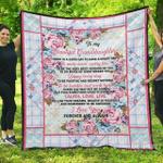 granddaughter beautiful granddaughter smile more worry less blanket th0807 quilt d2357628