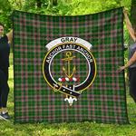 gray hunting tartan clan badge quilt xkd d2391280