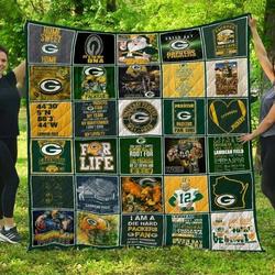 Green Bay Packers 3 Fan Made Quilt Blanket Fan Made