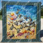 green turtle hatchlings quilt blanket hn57 quilt d2324858