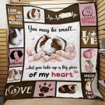 guinea pig you may be small but you take up a big piece of my heart quilt blanket great customized
