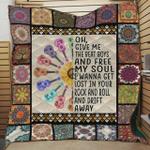 guitar give me the beat boys and free my soul quilt blanket great customized blanket gifts for