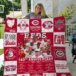 h cincinnati reds anniversary quilt blanket d2353257