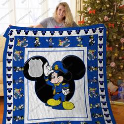H - Mickey Mouse Police Quilt Blanket