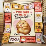 hamster you had me at squeak quilt blanket great customized blanket gifts for birthday christmas