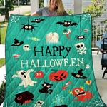 happy halloween characters quilt blanket great customized gifts for birthday halloween perfect
