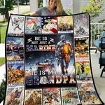 he is not just marine he is grandpa quilt blanket d2349353