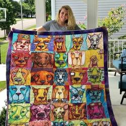Herd Of Dogs Cl14100255Mdq Quilt Blanket