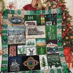 hiking on top of mountains and beneath the stars quilt blanket great customized blanket gifts for