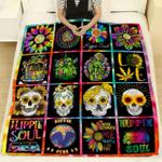 hippie couple chillin sunflowers hippie soul quilt d2381477