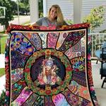 hippie floral peace sign cla31100815q quilt blanket d2355330