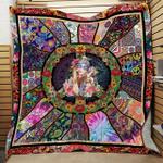hippie floral peace sign quilt vhi d2390959