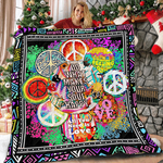 hippie girl circle 3d customized quilt d2314949