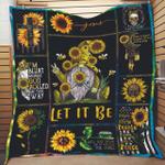 hippie gnome with sunflowers and bees let it be quilt d2381488