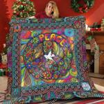 hippie peace color full v1 qe 3d customized quilt d2314958