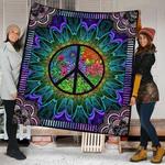 hippie peace sign kl2409116cl quilt blanket d2318497