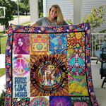 hippie she is life itself quilt blanket great customized gifts for birthday christmas thanksgiving