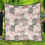 hippo cute cl12100364mdq quilt blanket d2379414