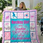 hockey girl are sunshine quilt blanket great customized gifts for birthday christmas thanksgiving