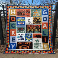 Hockey Is My Favorite Season Quilt Blanket Great Customized Blanket Gifts For Birthday Christmas Thanksgiving