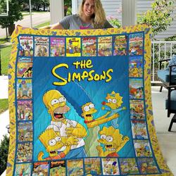 Homer Simpson The Simpsons Family Quilt Blanket For Birthday Christmas