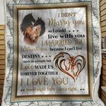 horse husband and wife love made us forever together quilt blanket great customized gifts for