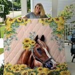 horse sunflower quilt d2385797
