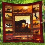 horse sunset quilt d2385529