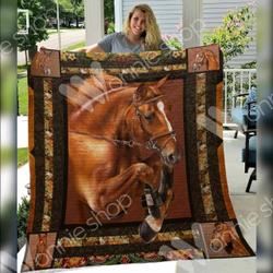 Horse Wonnie V11 Orange 3D Customized Quilt