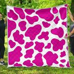 hot pink and white cow cl17100348mdq quilt blanket d2380991