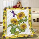 humming bird with sunflowers vf15 3d customized quilt d2314902