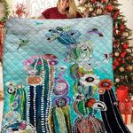 hummingbird cactus quilt nux d2390867