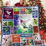 hummingbirds are my spirit animal quilt blanket great customized blanket gifts for birthday