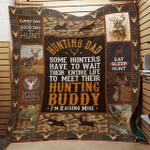 hunting dad meet their hunting buddy quilt blanket great customized gifts for birthday christmas