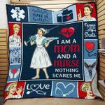 i am a mom and a nurse nothing scares me quilt blanket great customized blanket gifts for birthday