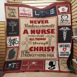 I Am A Nurse What Your Superpower Medical Symbol Quilt Blanket Great Customized Gifts For Birthday Christmas Thanksgiving Perfect Gifts For Nurse