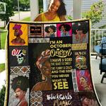 i am an october queen black beautiful th2309247cl quilt blanket d2318383