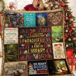 i have always imagined that paradise will be a kind of library quilt blanket great customized