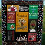 i just want to play bowling and ignore all of my adult problems quilt blanket great customized