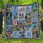 i love my australian cattle dog quilt blanket great customized blanket gifts for birthday christmas