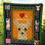 i love my chihuahua quilt blanket great customized blanket gifts for birthday christmas