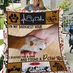 i reached for a hand and found a paw vv dog quilt d2384100