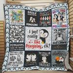 i really like penguins ok quilt blanket great customized blanket gifts for birthday christmas