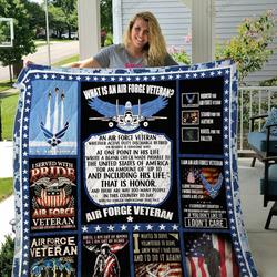 I Served With Pride Air Force Veteran Quilt Blanket Great Customized Blanket Gifts For Birthday Christmas Thanksgiving