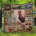 i will love you till the chicken come home quilt blanket great customized blanket gifts for