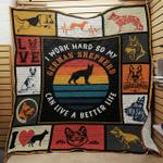 i work hard so my german shepherd can live a better life quilt blanket great customized blanket